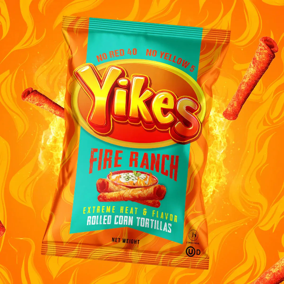 Yikes! Fire Ranch Rolled Corn Tortillas (4 oz) Bag