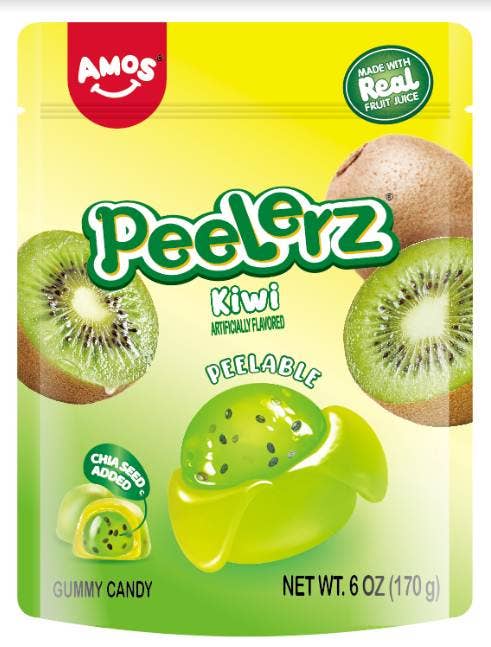 Amos Peelerz Kiwi Gummy Candy (6oz)